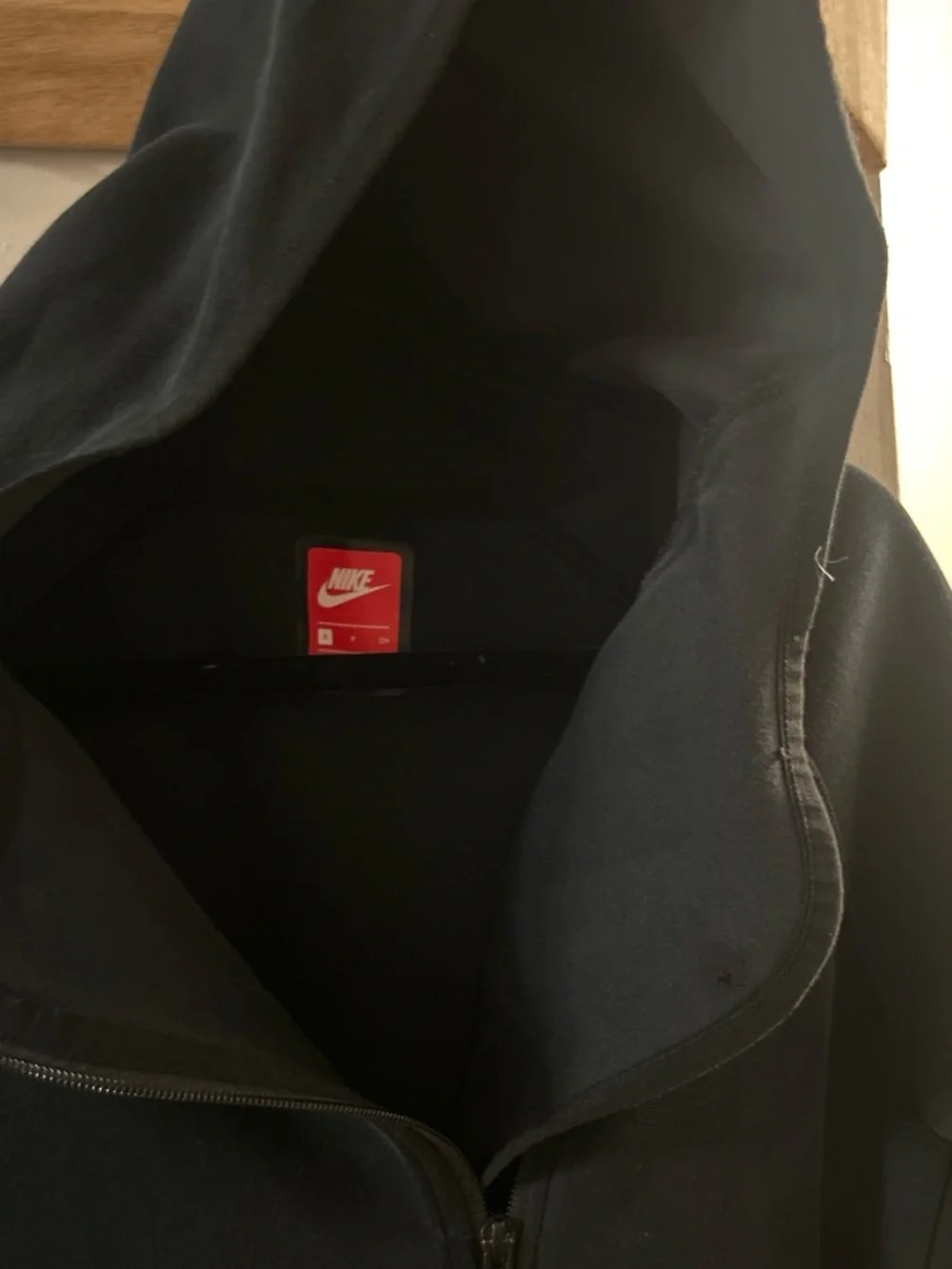 Nike Black Hooded Full-Zip Bomber Jacket